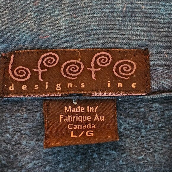 Bfofo Shacket Womens Large Sweatshirt Jacket Acid Wash Cave Art Tribal Southwest - Picture 7 of 10